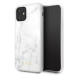 Guess Marble Hard Case - дизайнерски кейс с висока защита за iPhone 11 (бял) 1