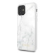 Guess Marble Hard Case - дизайнерски кейс с висока защита за iPhone 11 (бял) 3
