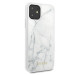 Guess Marble Hard Case - дизайнерски кейс с висока защита за iPhone 11 (бял) 2