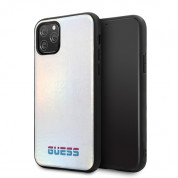 Guess Iridescent Leather Hard Case for iPhone 11 Pro Max (silver)