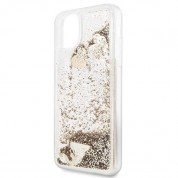 Guess Glitter Hard Case - дизайнерски кейс с висока защита за iPhone 11 Pro Max (златист) 4