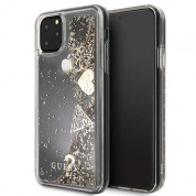 Guess Glitter Hard Case - дизайнерски кейс с висока защита за iPhone 11 Pro Max (златист)