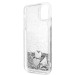 Guess Glitter Hard Case - дизайнерски кейс с висока защита за iPhone 11 Pro Max (сребрист) 6