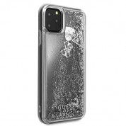 Guess Glitter Hard Case - дизайнерски кейс с висока защита за iPhone 11 Pro Max (сребрист) 2