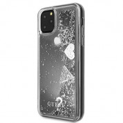 Guess Glitter Hard Case - дизайнерски кейс с висока защита за iPhone 11 Pro Max (сребрист) 1