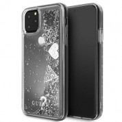 Guess Glitter Hard Case - дизайнерски кейс с висока защита за iPhone 11 Pro Max (сребрист)