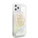 Guess Circle Liquid Glitter Hard Case - дизайнерски кейс с висока защита за iPhone 11 Pro Max (розов) 3