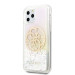 Guess Circle Liquid Glitter Hard Case - дизайнерски кейс с висока защита за iPhone 11 Pro Max (розов) 2