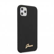 Guess Hard Silicone Case - силиконов (TPU) калъф за iPhone 11 Pro Max (черен) 2