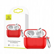 USAMS Airpods Pro Silicone Case for Apple Airpods Pro (red) 2