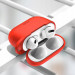 USAMS Airpods Pro Silicone Case - силиконов калъф с карабинер за Apple Airpods Pro (червен) 2