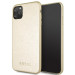 Guess Iridescent Leather Hard Case - дизайнерски кожен кейс за iPhone 11 Pro Max (златист) 1