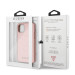Guess Saffiano 4G Circle Logo Leather Hard Case - дизайнерски кожен кейс за iPhone 11 Pro Max (розов) 7