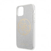 Guess Circle Glitter 4G Case for iPhone 11 (silver) 4