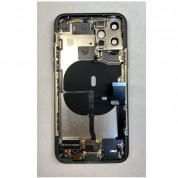 Apple iPhone 11 Pro Backcover Full Assembly - оригинален резервен заден капак заедно с Lightning порт, безжично зареждане и бутони (тъмнозелен) 2