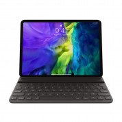 Apple Smart Keyboard Folio BG - оригинален полиуретанов калъф, клавиатура и поставка за iPad Air 5 (2022), iPad Air 4 (2020), iPad Pro 11 M1 (2021), iPad Pro 11 (2020) (черен)