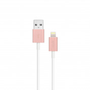 Moshi Lightning to USB Cable - USB кабел за iPhone с Lightning (100 см) (розово злато)