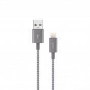 Moshi Integra USB-A Charge and Sync Cable with Lightning Connector - кабел за iPhone, iPad, iPod (120 см) (сив) 1
