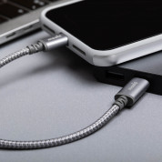 Moshi Integra USB-C to Lightning Cable - сертифициран (MFI) USB-C към Lightning кабел за Apple устройства с Lightning порт (25 см) (сив) 4