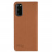 JT Berlin BookCase Tegel Case - хоризонтален кожен (естествена кожа) калъф тип портфейл за Samsung Galaxy S20 (кафяв) 3