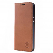 JT Berlin BookCase Tegel Case - хоризонтален кожен (естествена кожа) калъф тип портфейл за Samsung Galaxy S20 (кафяв) 1