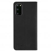 JT Berlin BookCase Tegel Case - хоризонтален кожен (естествена кожа) калъф тип портфейл за Samsung Galaxy S20 (черен) 2