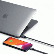 Satechi USB-C to Lightning Cable - сертифициран (MFI) USB-C към Lightning кабел за Apple устройства с Lightning порт (180 см) (сив) 3