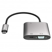 Kanex USB-C VGA Adapter with Pass Thru Charging - USB-C адаптер за зареждане и свързване към VGA устройства за Macbook и устройства с USB-C (сив)