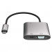 Kanex USB-C VGA Adapter with Pass Thru Charging - USB-C адаптер за зареждане и свързване към VGA устройства за Macbook и устройства с USB-C (сив) 1