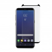 Moshi IonGlass - стъклено защитно покритие за целия дисплей на Samsung Galaxy S8 (прозрачен-черен)