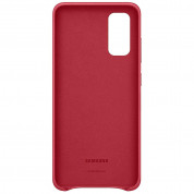 Samsung Leather Cover EF-VG980LREGEU - оригинален кожен калъф (естествена кожа) за Samsung Galaxy S20 (червен) 1