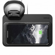 Nomad Base Station Hub with Apple Watch Charger Mount - двойна поставка (пад) с до 7.5W безжично захранване за зареждане на мобилни устройства и зареждане на Apple Watch и Apple Airpods (черен) 2