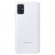 Samsung Galaxy S-View Wallet Cover EF-EA515PW - оригинален калъф през който виждате информация от дисплея за Samsung Galaxy A51 (бял) 1