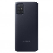 Samsung Galaxy S-View Wallet Cover EF-EA715PB - оригинален калъф през който виждате информация от дисплея за Samsung Galaxy A71 (черен) 1