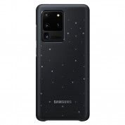 Samsung LED Cover EF-KG988CB - оригинален заден кейс, през който виждате информация от Samsung Galaxy S20 Ultra (черен)