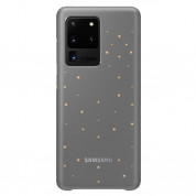 Samsung LED Cover EF-KG988CJ - оригинален заден кейс, през който виждате информация от Samsung Galaxy S20 Ultra (сив)