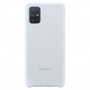Samsung Silicone Cover EF-PA715TSEGEU - оригинален силиконов кейс за Samsung Galaxy A71 (бял)