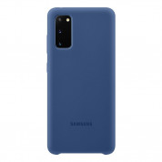 Samsung Silicone Cover Case EF-PG980TN - оригинален силиконов кейс за Samsung Galaxy S20 (тъмносин)