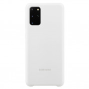 Samsung Silicone Cover Case EF-PG985TW - оригинален силиконов кейс за Samsung Galaxy S20 Plus (бял)