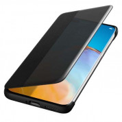 Huawei Smart View Flip Cover - оригинален кожен калъф за Huawei P40 Pro (черен) 2