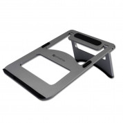 4smarts Aluminum Stand - преносима алуминиева поставка за MacBook и лаптопи (тъмносив)