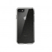 Speck Presidio Glitter Clear Case - удароустойчив хибриден кейс за iPhone SE (2022), iPhone SE (2020), iPhone 8, iPhone 7 (прозрачен)
