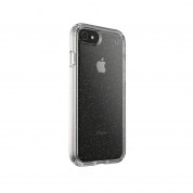 Speck Presidio Glitter Clear Case - удароустойчив хибриден кейс за iPhone SE (2022), iPhone SE (2020), iPhone 8, iPhone 7 (прозрачен) 5