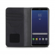 Moshi Overture Case - кожен/текстилен калъф, тип портфейл и поставка за Samsung Galaxy S8 (черен) 3