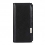 Moshi Overture Case - кожен/текстилен калъф, тип портфейл и поставка за Samsung Galaxy S8 (черен)
