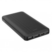 Hoco J48 Nimble Power Bank 10000mAh - външна батерия с 2 USB изхода за зареждане на мобилни устройства (черен) 1