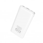 Hoco J50 Surf Power Bank 10000mAh - външна батерия с USB изход и с технология за безжично зареждане (бял) 2