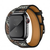 Apple Watch Hermès Series 5, 40mm Noir Allover Print Space Black Stainless Steel Case with Double Tour, GPS + Cellular 1