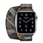 Apple Watch Hermès Series 5, 40mm Noir Allover Print Stainless Steel Case with Double Tour, GPS + Cellular - умен часовник от Apple