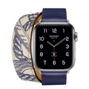 Apple Watch Hermès Series 5, 40mm Encre/Béton Stainless Steel Case with Double Tour, GPS + Cellular - умен часовник от Apple
